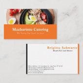 プロフェッショナルでエレガントなレストランとフードケータリング 名刺 (正面/裏面)