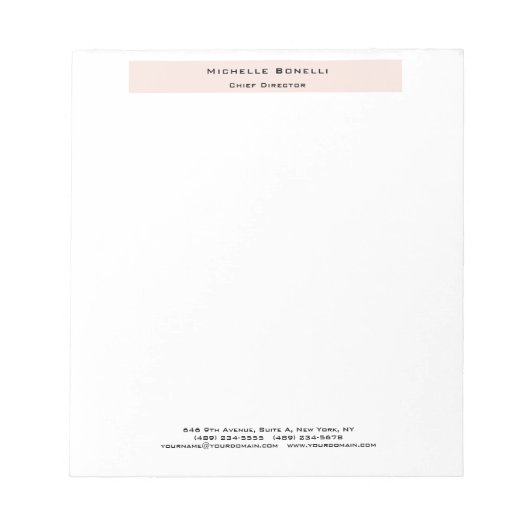 プロフェッショナルでシンプルなモダン ミニマリスト ノートパッド (正面)