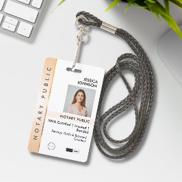 プロフェッショナルで上品なピンクゴールドの写真付き公証人名刺 バッジ