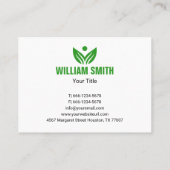 プロフェッショナルとエコフレンドリー造園モダン 名刺 (裏面)