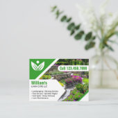 プロフェッショナルとエコフレンドリー造園モダン 名刺 (スタンド正面)