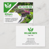 プロフェッショナルとエコフレンドリー造園モダン 名刺 (正面/裏面)