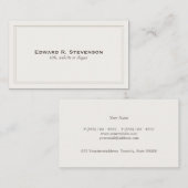 プロフェッショナルとオフエレガントホワイト名刺 名刺 (正面/裏面)