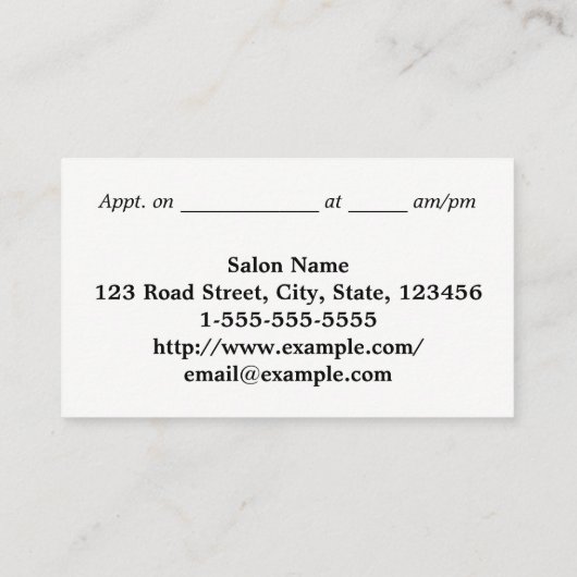 プロフェッショナルとクリーン、トリプルラインを使縁ど用 予約カード (裏面)