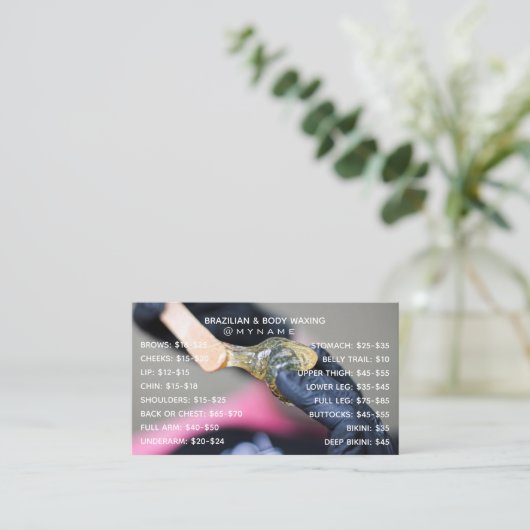 プロフェッショナルとシックforブラジル&体Waxing 名刺 (スタンド正面)