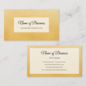 プロフェッショナルとシンプルプレーン黄色とブラック 名刺 (正面/裏面)