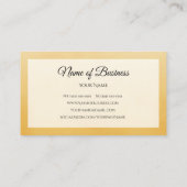 プロフェッショナルとシンプルプレーン黄色とブラック 名刺 (裏面)