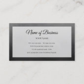 プロフェッショナルとシンプル色あせたプレーンブラック 名刺 (裏面)