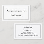 プロフェッショナルとシンプル、トリプルライン付縁どき 名刺 (正面/裏面)