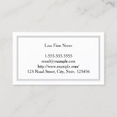 プロフェッショナルとシンプル、トリプルライン付縁どき 名刺 (裏面)