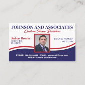 プロフェッショナルと従業員の写真 名刺 (正面)