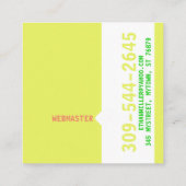 プロフェッショナルと現在の個人 スクエア名刺 (裏面)