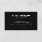 プロフェッショナルと目を引く気に芝広告の 名刺 (裏面)