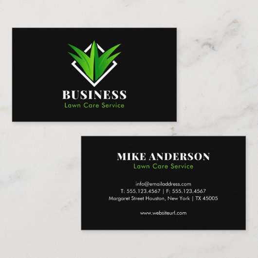 プロフェッショナルと目を引く気に芝広告の 名刺 (正面/裏面)