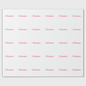 プロフェッショナルなクラシカルな手書き名前カスタム ラッピングペーパー (フラット)