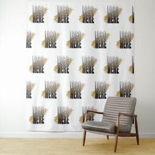 プロフェッショナルなビジネスロゴの白背景プロモーション素材 タペストリー