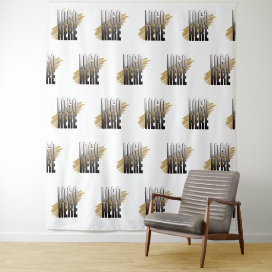 プロフェッショナルなビジネスロゴの白背景プロモーション素材 タペストリー (インサイチュ)