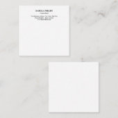プロフェッショナルなホワイト ミニマル デザインの創造的なカード ノートカード (正面/裏面)