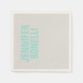 プロフェッショナルなミニマリストのボールドブルーの名刺用紙 スタンダードカクテルナプキン (正面)