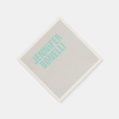 プロフェッショナルなミニマリストのボールドブルーの名刺用紙 スタンダードカクテルナプキン (角)