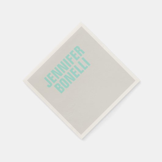 プロフェッショナルなミニマリストのボールドブルーの名刺用紙 スタンダードカクテルナプキン (角)