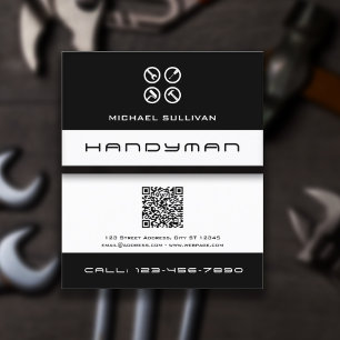 プロフェッショナルなロゴ入りの便利屋ビジネスカード 名刺