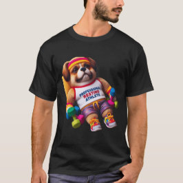 プロフェッショナルな休息アスリートの犬のユーモア Tシャツ