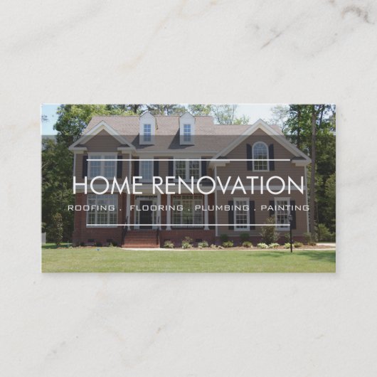 プロフェッショナルな住宅リノベーション ビジネスカード (正面)