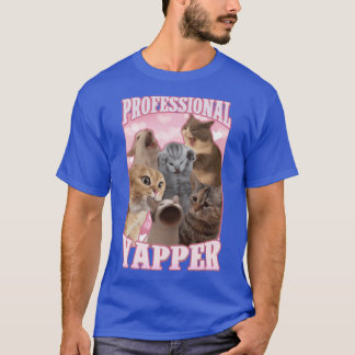 プロフェッショナルな吠え猫  面白い猫のミーム 友達 家族 Tシャツ