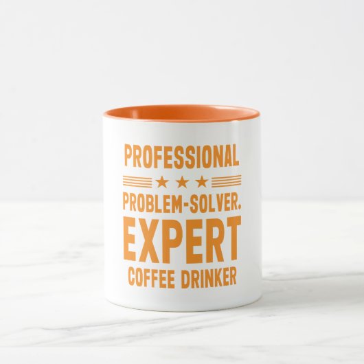プロフェッショナルな問題解決者。コーヒー飲みエキスパート マグカップ (中央)