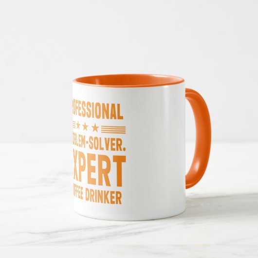 プロフェッショナルな問題解決者。コーヒー飲みエキスパート マグカップ (正面右)