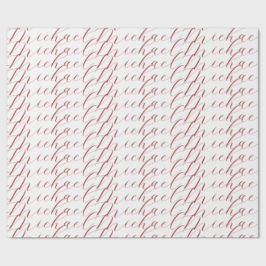 プロフェッショナルな手書きネーム ミニマリスト モダン ラッピングペーパー (フラット)