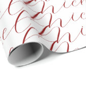 プロフェッショナルな手書きネーム ミニマリスト モダン ラッピングペーパー (ロールコーナー)