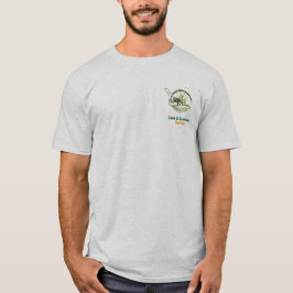 プロフェッショナルな白と緑の芝生管理 Tシャツ