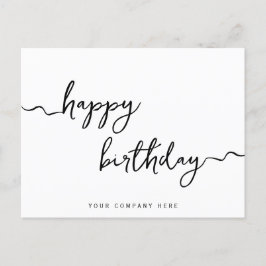 プロフェッショナルな署名スクリプト誕生日ビジネス ポストカード