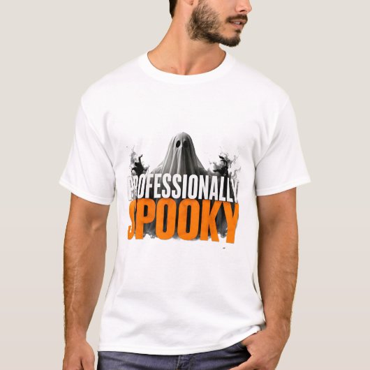 👻 プロフェッショナルにおどろおどろしい面白ハロウィン名言Gif Tシャツ (正面)