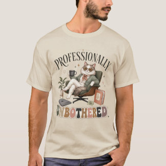 プロフェッショナルに無関心 面白い かっこいい 猫 レトロ Tシャツ