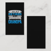 プロフェッショナルのおじ退職したいちゃんの退職ユーモア 名刺 (正面/裏面)