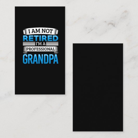 プロフェッショナルのおじ退職したいちゃんの退職ユーモア 名刺 (正面/裏面)