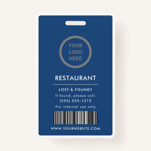 プロフェッショナルのカスタマイズ可能な従業員ID バッジ (裏面)