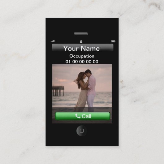 プロフェッショナルのカスタマイズ可能なiPhoneデザイン 名刺 (正面)