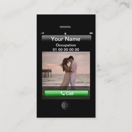 プロフェッショナルのカスタマイズ可能なiPhoneデザイン 名刺 (正面)