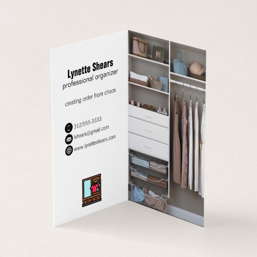 プロフェッショナルのクローゼット整理の名刺 名刺 (内部)