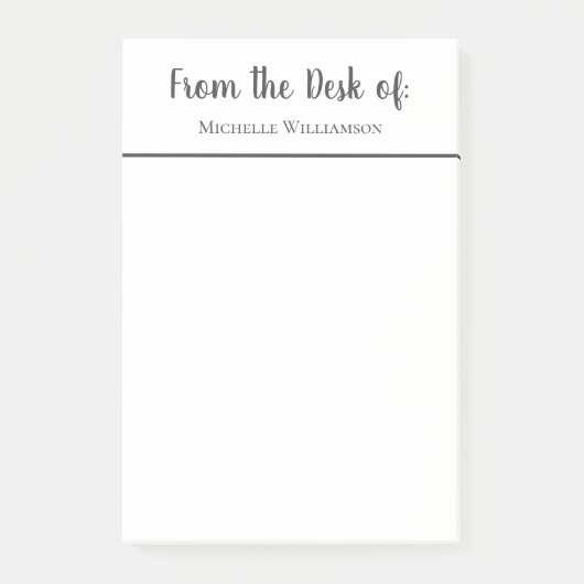 プロフェッショナルのデスクからパーソナライズされた ポストイット (正面)
