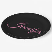 プロフェッショナルのミニマルな手書フェミニンき ペーパープレート (アングル)