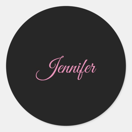 プロフェッショナルのミニマルな手書フェミニンき ラウンドシール (正面)