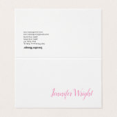 プロフェッショナルのミニマルな手書フェミニンき 名刺 (外部フラット)