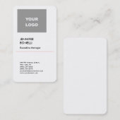 プロフェッショナルのミニマルモダンリストの追加 名刺 (正面/裏面)