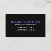 プロフェッショナルのメークアーティスト用名刺 名刺 (裏面)