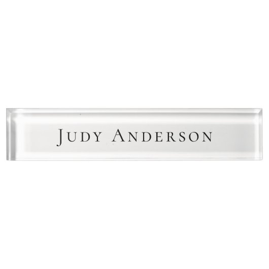 プロフェッショナルのモダンプレイエレガントン デスクネームプレート (正面)